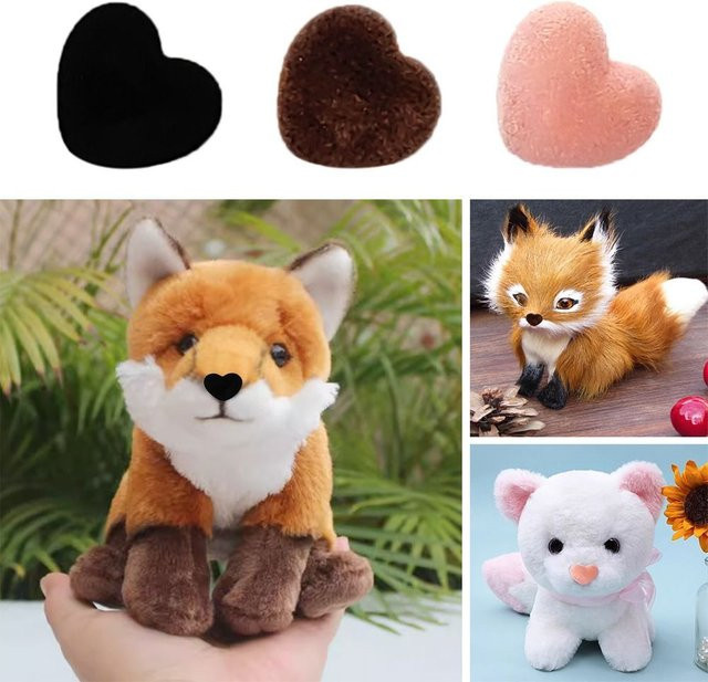 10-teiliges Set DIY Dreieck Nasen für Puppen, Kunststoff, Schwarz, Zubehör - Bild 1