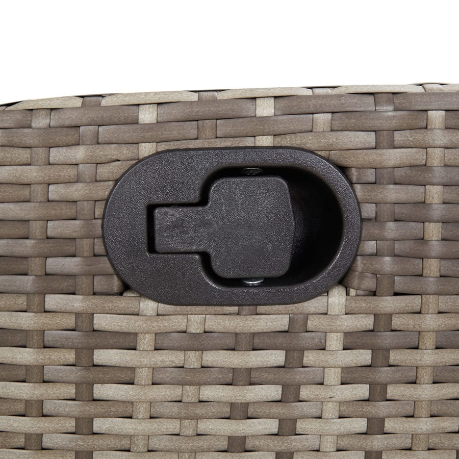 vidaXL 9-teilige Garten-Essgruppe aus Akazienholz und PE-Rattan mit Kissen, Grau - Bild 4