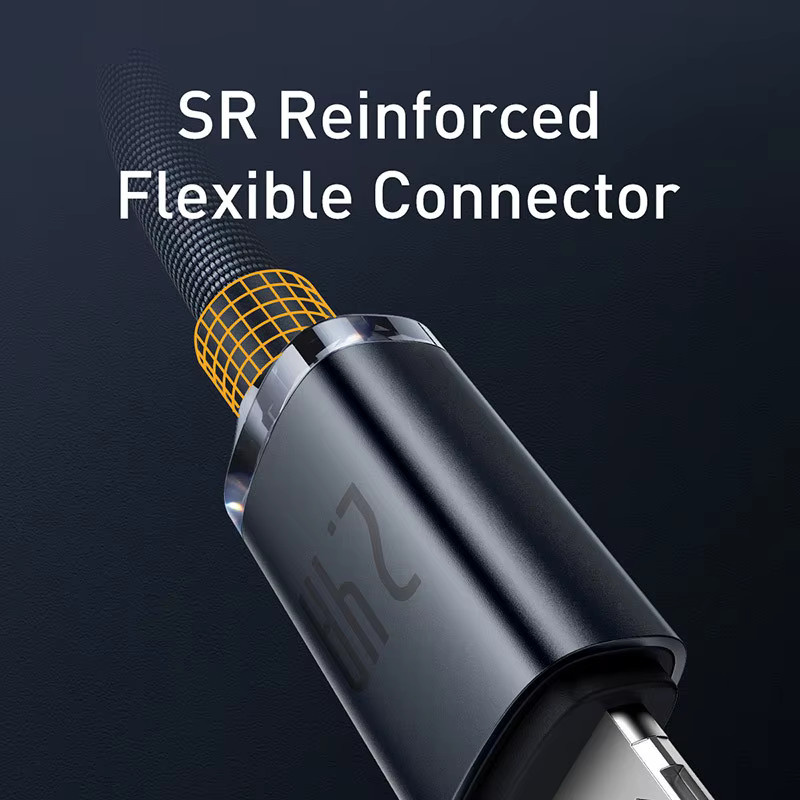 Baseus USB-A auf Lightning Kabel für iPhone und iPad zum schnellen Laden und Datentransfer in Schwarz oder Lila - Bild 3
