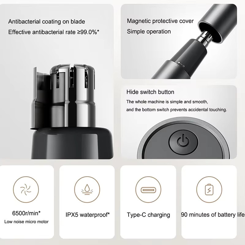 Xiaomi Mijia Elektrischer Haarschneider für Herren, Gesicht, Ohren, Haare - Bild 5