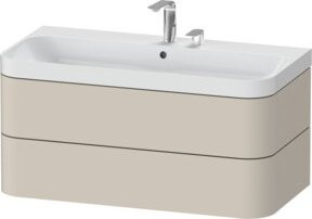 Duravit Möbelwaschtisch Happy D.2 Plus in Beige, Wandhängend, B: 97,5 cm, T: 49 cm, H: 48 cm - Bild 1