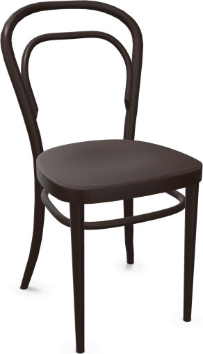 Thonet 214 Stuhl aus Buche mit Rohrgeflecht in Braun - Bild 1