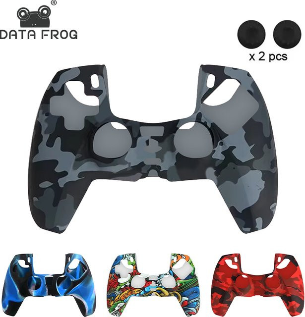 DATA FROG Camo Silikon-Schutzhülle für PS5-Controller in Multicolour, rutschfeste Griffhülle für PlayStation Gaming-Zubehör - Bild 1