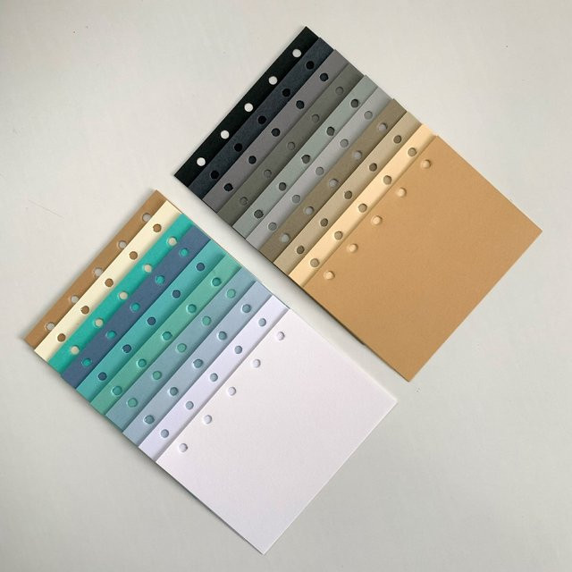 Coliky Retro Ersatzpapier für Tagebuch und Planer, 40 Blatt lose Innenseiten, A6, Mehrfarbig - Bild 1