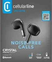Cellularline CRYSTAL In-Ear Kopfhörer mit Bluetooth und USB-C in Schwarz - Bild 1