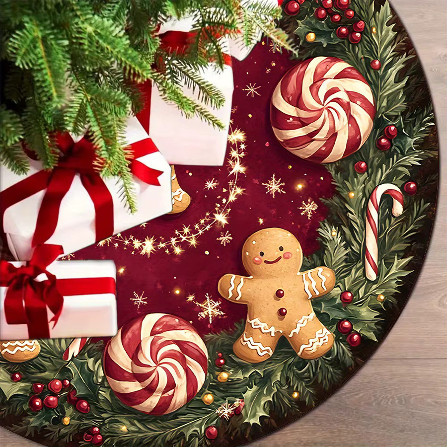 VIKAMA Weihnachtsbaum-Ornament Lebkuchenmann und Schneemann als hängende Dekoration in Rot für deine Weihnachtsfeier - Bild 2