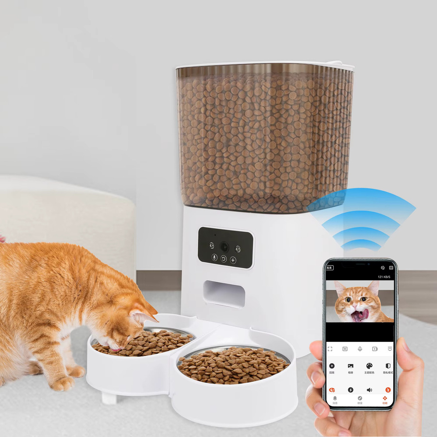 ZYfeeder Smart WiFi APP Kamera Automatischer Pet Feeder in Weiß mit Video Funktion für Katzen und Hunde, 5 l Füllmenge - Bild 2