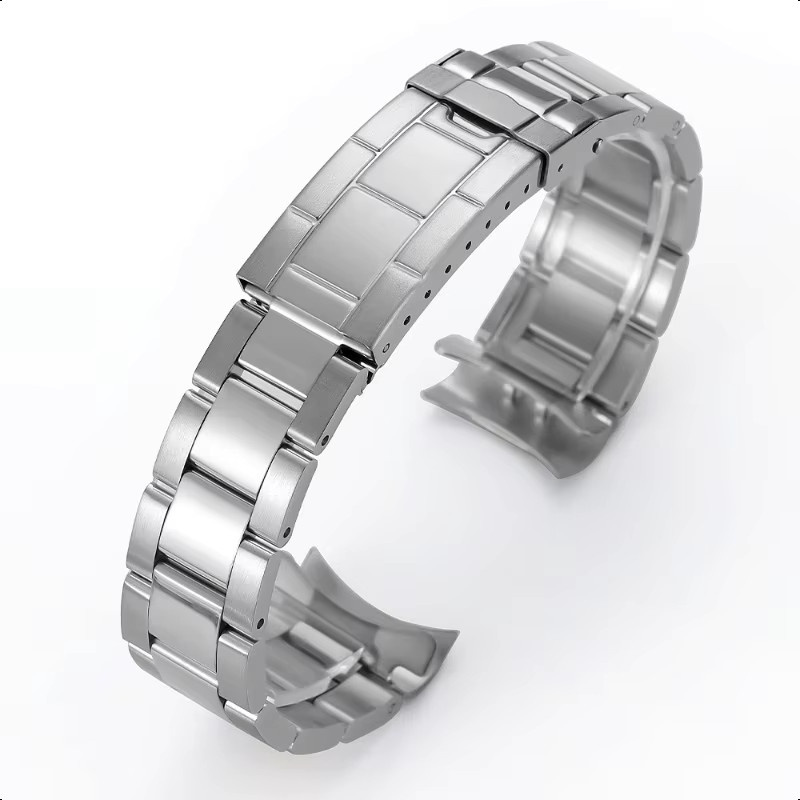 asukaband Uhrenarmband Edelstahl, 20 mm, Silber, Herren - Bild 4