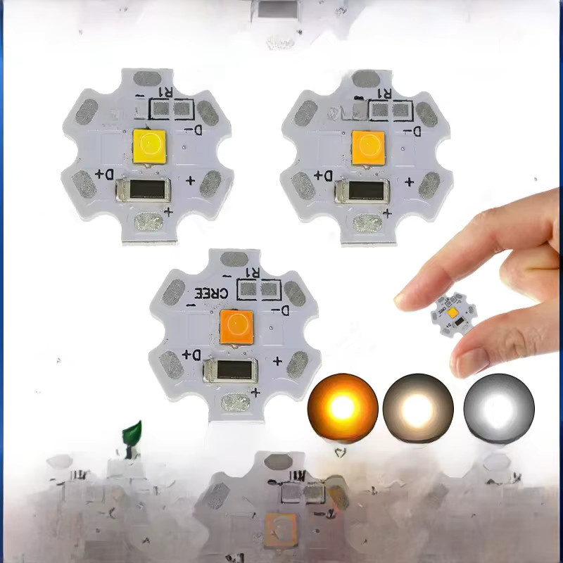 10er Set Ankatec LED Aluminium Platten Lampen, Warmweiß 1800K, Gold/Messing, Durchmesser: 20 mm, 5V 3W für USB DIY Projekte - Bild 1