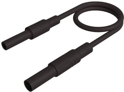 Hirschmann Test & Measurement MAL S GG-B 100/2,5sw Sicherheits-Messleitung mit 4mm Sicherheits-Stecker und 4mm Sicherheits-Buchse, Schwarz, Länge: 100 cm - Bild 1
