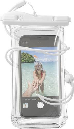 Cellularline Universal Fenstertasche Voyager Transparent Weiß mit Handschlaufe und Umhängeschlaufe Wasserdicht - Bild 1