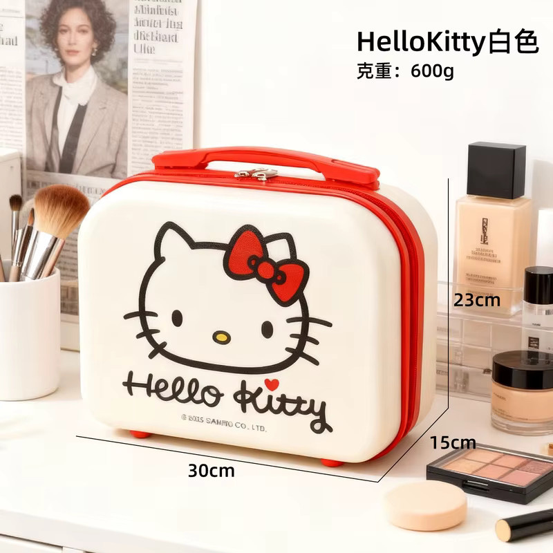 Sanrio Hello Kitty Cinnamoroll Kuromi Kosmetikkoffer Kawaii Cartoon Aufbewahrungskoffer mit großem Fassungsvermögen B: 23,0 cm, T: 30,0 cm - Bild 3