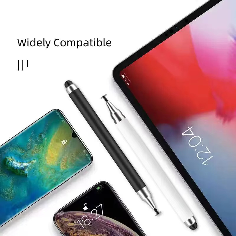 Universeller 2-in-1 Tablet-Stylus-Stift mit doppelköpfiger hoher Empfindlichkeit und austauschbarer Spitze für Smartphone und Touchscreen, Schwarz - Bild 4