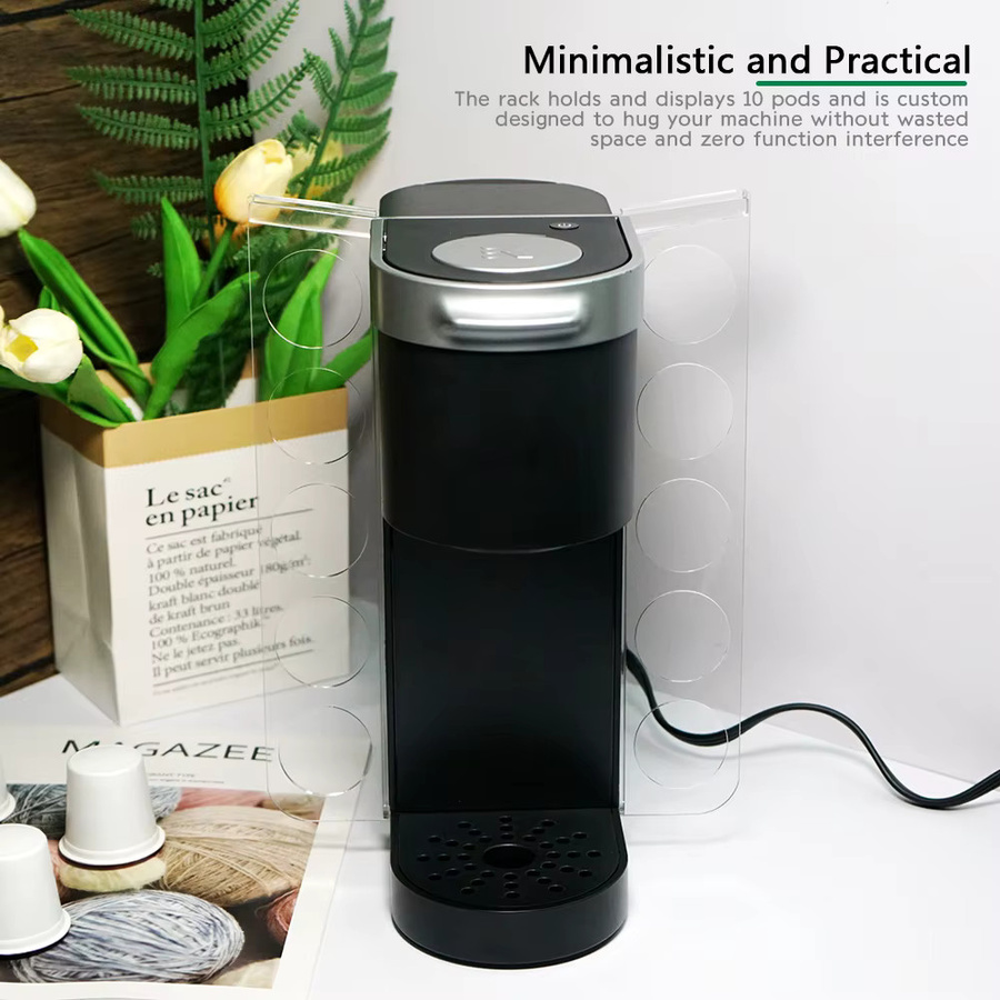 Dalinwell Acryl Kaffee Kapsel Halter Aufhängung für Keurig K-Mini und K Mini Plus, Transparent - Bild 4