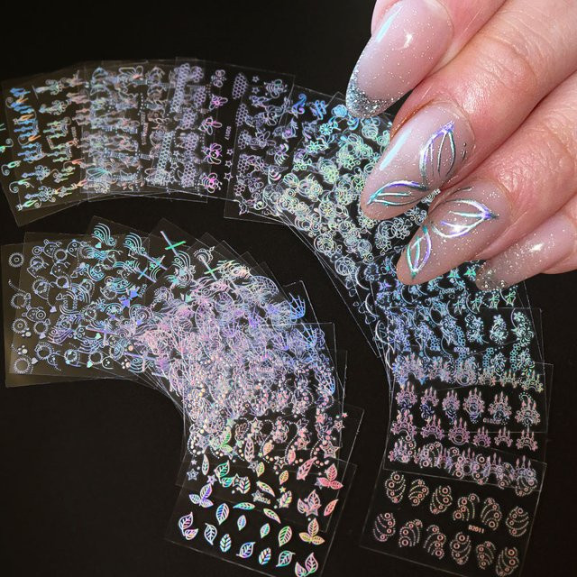 MAFANAILS Nail Art Aufkleber, 3D Schmetterling, Holographisch, 30 Stück - Bild 1