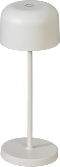 Konstsmide Lille LED-Akku-Tischleuchte aus Aluminium in Weiß, dimmbar, Durchmesser: 7,5 cm, Höhe: 20 cm - Bild 1