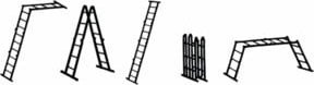 Zarges Multitec M Vielzweckleiter aus Aluminium in Silber mit 2x3 und 2x5 Sprossen
