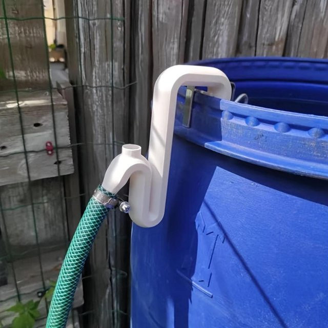 Regenwasserumleitung und Überlauf-Set von Black Team mit selbstansaugendem Siphon-Schlauchsatz zur automatischen Entwässerung und Befüllung in Weiß - Bild 1
