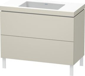 Duravit Waschtischunterschrank L-Cube c-bonded in Beige Tau Matt mit 2 Auszügen, B: 100 cm, T: 48 cm, H: 69,8 cm - Bild 1