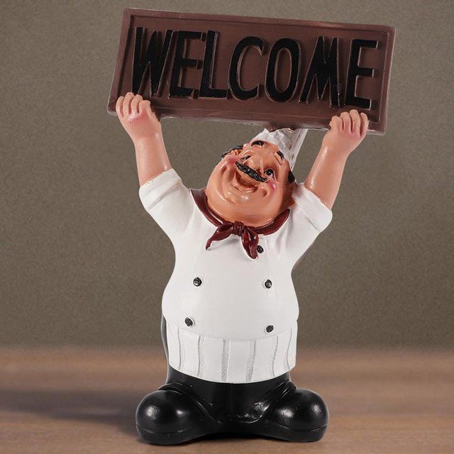 Dekorative Chef Figuren Statue aus Harz von mfySpace für Bar und Kaffee Shop - Bild 1