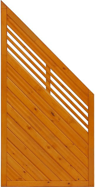 Andrewex Sichtschutzzaun Anschlusselement Nicea aus Kiefernholz in Pinienfarben, Höhe: 180 cm, Breite: 90 cm, Tiefe: 90 cm - Bild 1