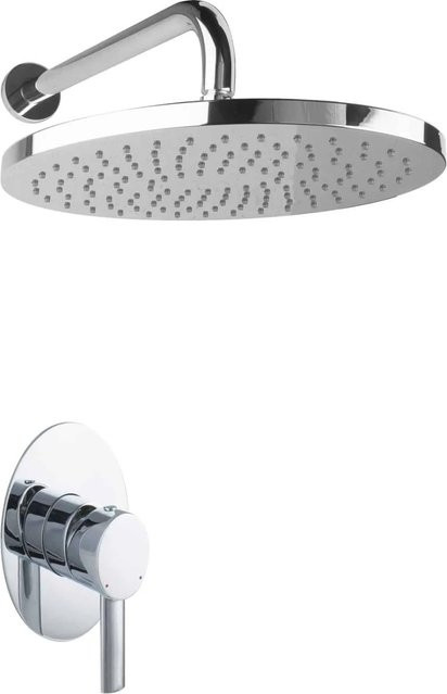 PaulGurkes Unterputz Regendusche Dusch Set Oval in Chrom, B/T/H: 30 x 30 x 20 cm - Bild 1