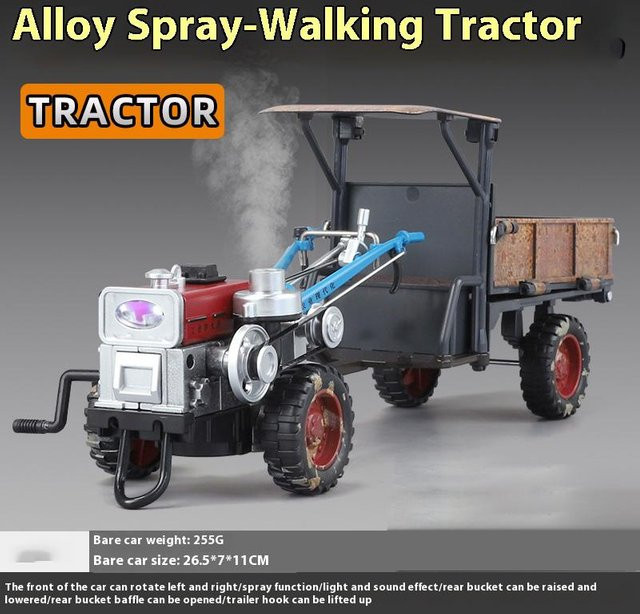 Linyi toy car Sprühtraktor, Metallmodell, 1:24, mit Licht und Ton, grau, ab 14 Jahren - Bild 1