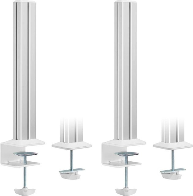 InLine Slatwall Befestigungssäulen aus Aluminium für Tischhalterung Panel, 2er Set, Silber und Weiß (23181B) - Bild 1