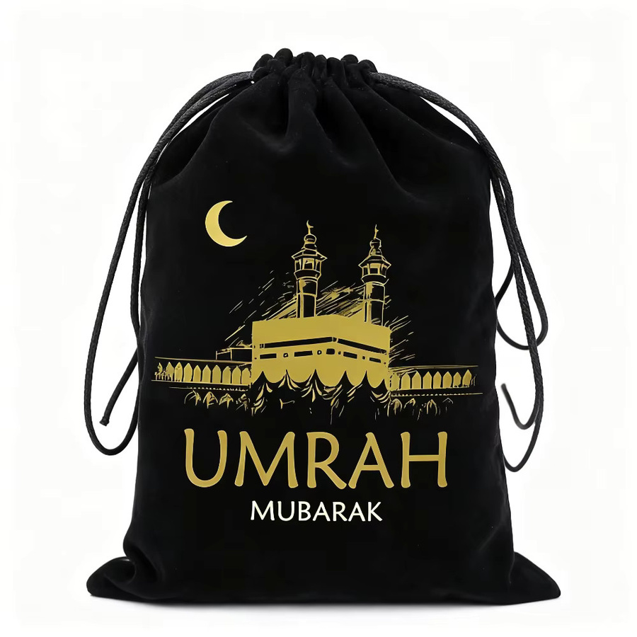 5 Stück Umrah Mubarak Geschenktüten in Schwarz für Ramadan, Eid und Hajj Dekorationen - Bild 4