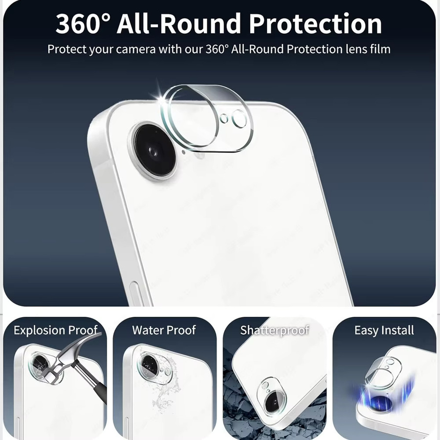 Transparentes 3D Vollbild Kamera-Glas für Apple iPhone 17e als Objektivschutzhülle - Bild 3