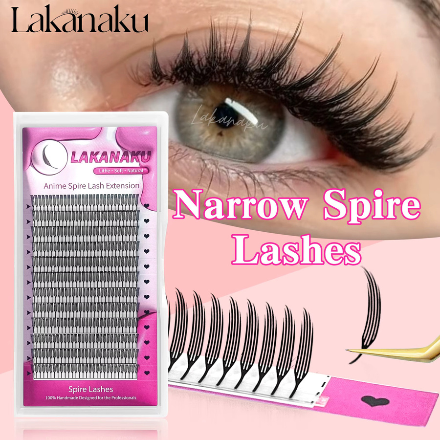 LAKANAKU Wimpern Extensions, Kaschmir Volumen, Black, Unisex - Bild 2