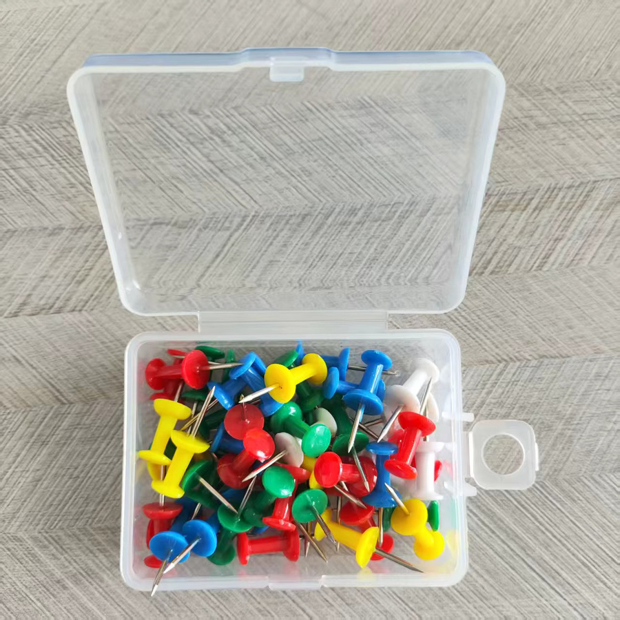 50 Stück Mini Farbige Reißzwecken aus Kunststoff in Multicolour für Zuhause und Büro - Bild 3
