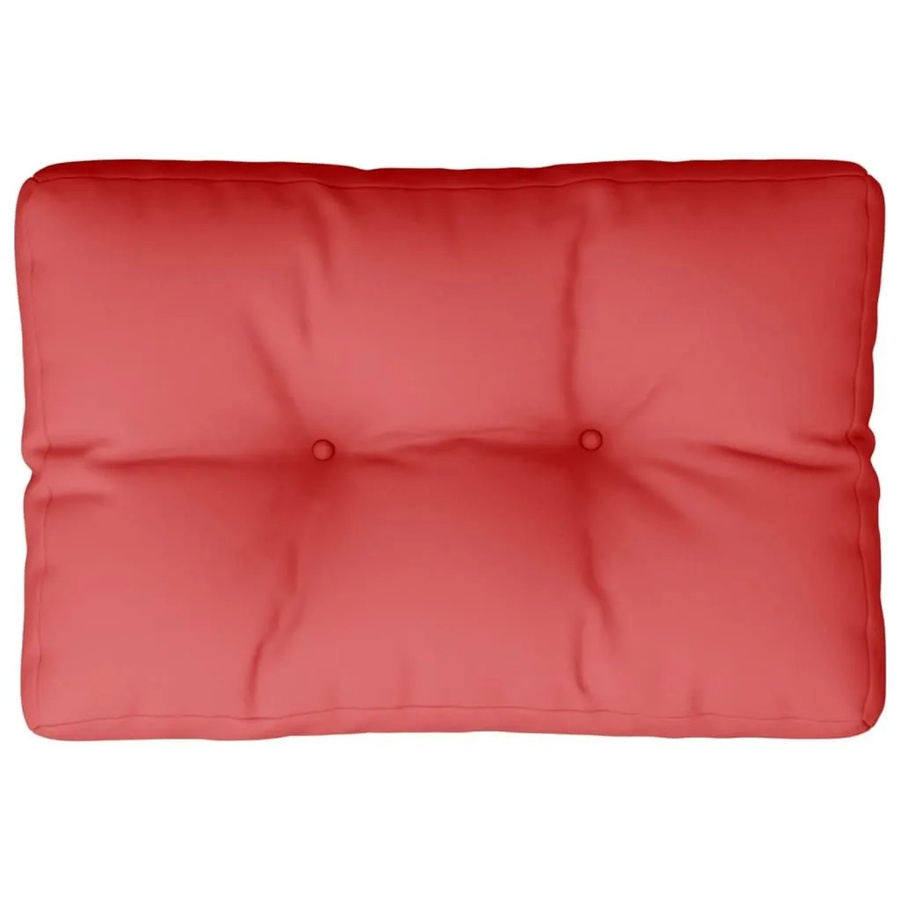 vidaXL Palettenkissen Rot aus Polyester, wasserabweisend und UV-beständig, B/T/H: 60 x 40 x 12 cm - Bild 2