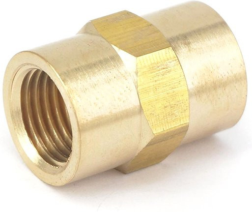 Gleiches Reduzierstück aus Messing mit Innengewinde für Wasser, Gas, Öl und Kraftstoff, Farbe: Gold/Orange, Größe: 3/8 Zoll - Bild 1