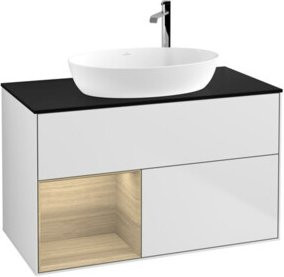 V&B Waschtischunterschrank Finion 100 Wandbeleuchtung in Weiß lackiert B/T/H: 100 x 50,1 x 50,1 cm - Bild 1