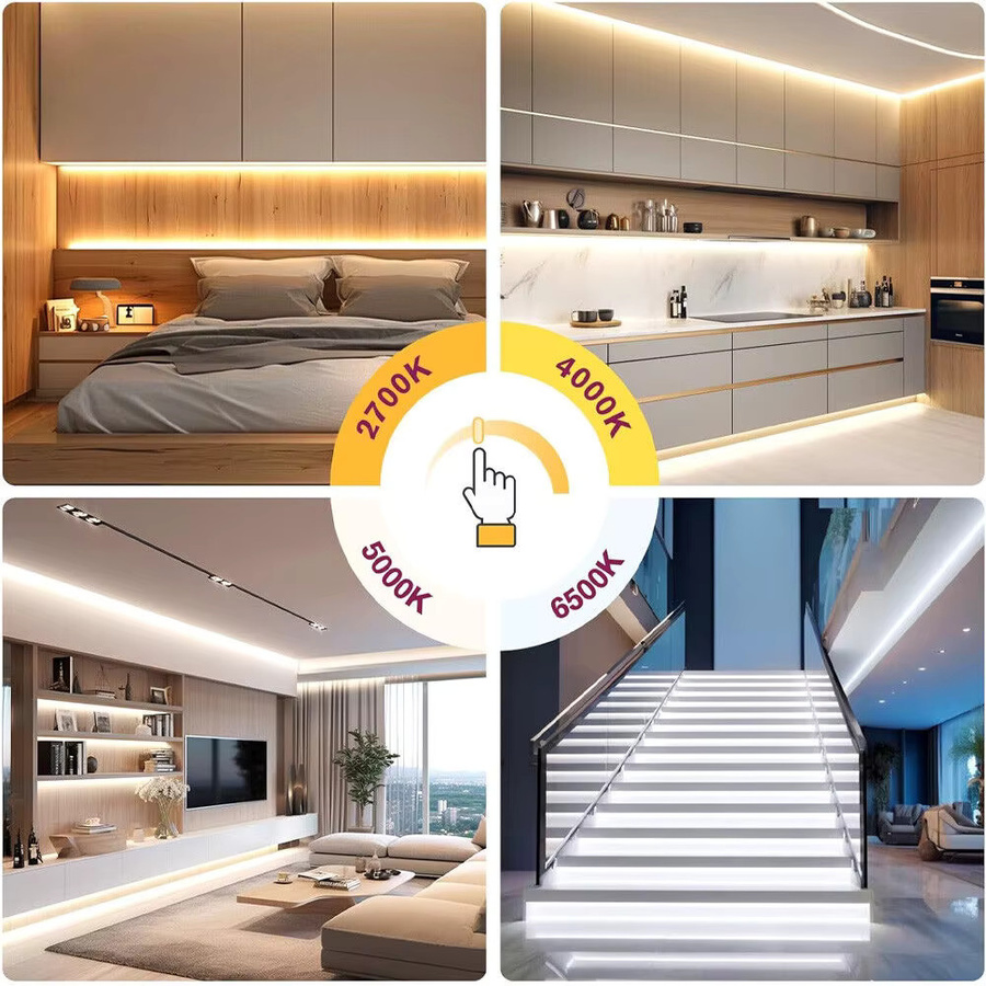 CENFAYA Zigbee Smart COB CCT LED Streifen Full Kit in Weiß mit dimmbarer Steuerung via APP, RF Touch Panel Fernbedienung und Kompatibilität für Alexa und Google Assistant - Bild 5