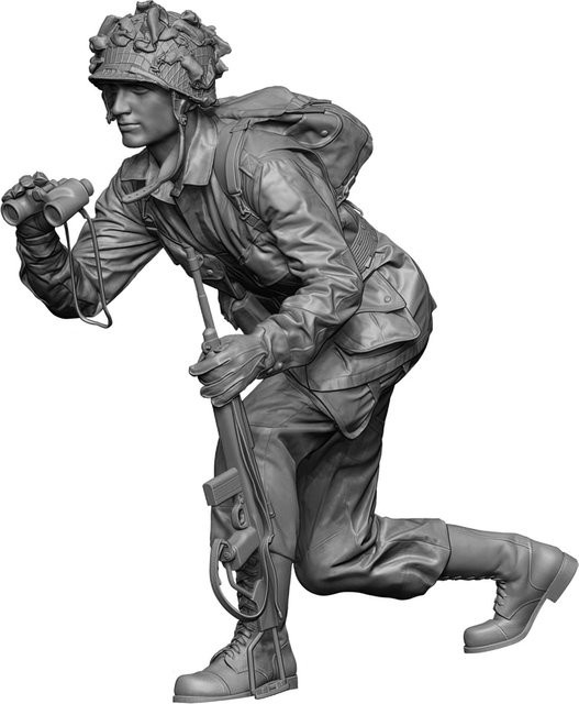 GK US-Soldat, Resin-Modellfigur, Militär, 1:35, unmontierter und unbemalter Bausatz - Bild 1