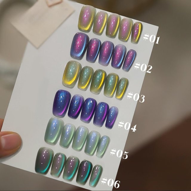 MIANEL Gel-Nagellack, Blau Rosa, Schimmernd, #01 - Bild 1