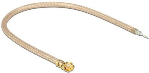 Delock WLAN-Antennen Anschlusskabel mit 1x IPEX-Stecker und offenen Kabelenden, Transparent, 0,1 m - Bild 1