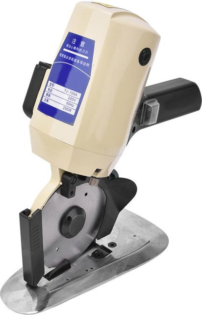Aimo Elektrische Hand-Stoffschneidemaschine YJ-100A mit Rundklingen in Beige - Bild 1