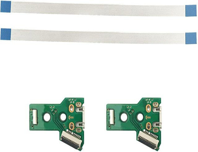 Sony PS4 USB-Ladeanschluss-Platine mit Flex-Flachbandkabel JDS-055 in Weiß für deine PlayStation 4 - Bild 1