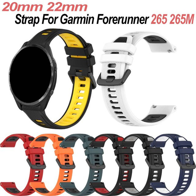 Uhrenarmband Silikon, Weiß, Unisex, 22mm 20mm - Bild 1