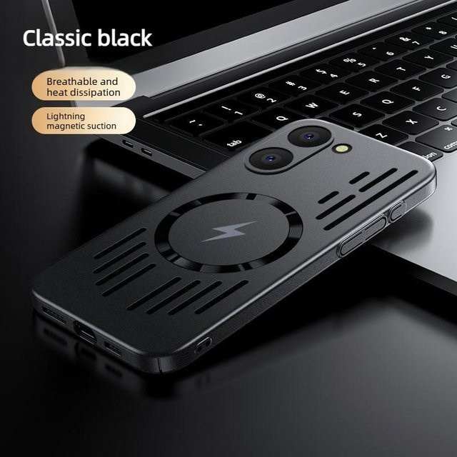 Magnetische Schutzhülle für Xiaomi POCO F7 Pro Ultra 15T Pro in Schwarz mit Wärmeableitung - Bild 1