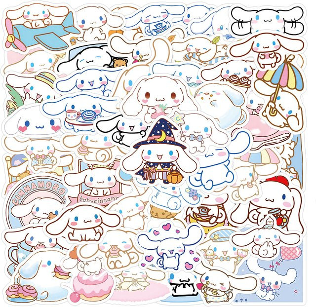 Sanrio Cinnamoroll Aufkleber, Sticker, 10/30/60 Stück - Bild 1