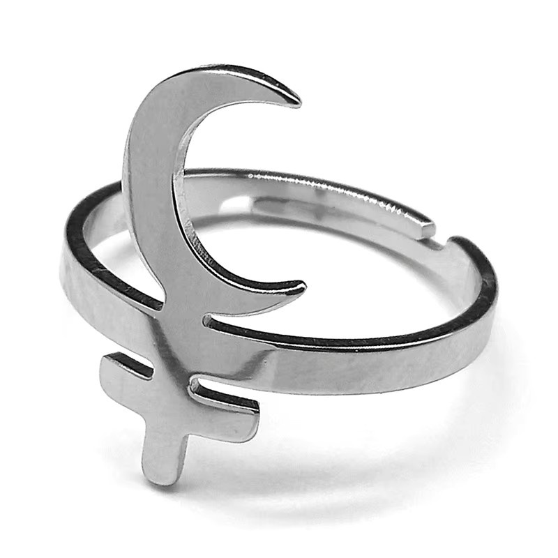 Lovely FAJA Ring Edelstahl, Silber, Verstellbar, Unisex - Bild 2