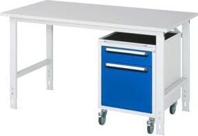 Rau Arbeitstisch Tom KM08 höhenverstellbar, B/T/H: 150 x 80 x 76-108 cm - Bild 1