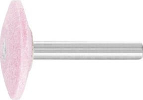 PFERD TOOLS STEEL EDGE Schleifstift Form A 37 in Pink für Stahl und Stahlguss mit Körnung A60, Durchmesser: 32 x 6 mm, Schaft-Ø: 6,3 mm - Bild 1