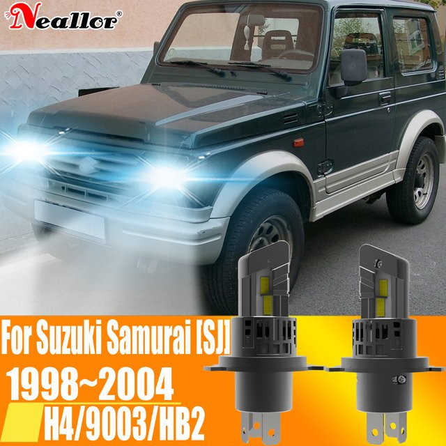 Neallor LED-Scheinwerfer H4 HB2 Set in Weiß für Suzuki Samurai, 12V 55W, Canbus-kompatibel - Bild 1