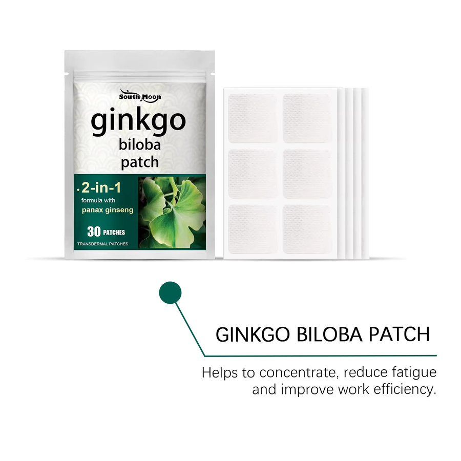 South Moon Pflegepflaster, 30 Stück, Ginkgo Biloba-Blattextrakt, Panax Ginseng, Unisex - Bild 2