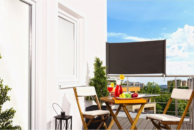 Hecht Balkonmarkise UP mit Cassette aus Aluminium und Polyester in Anthrazit, Breite: 75,0 cm - Bild 2
